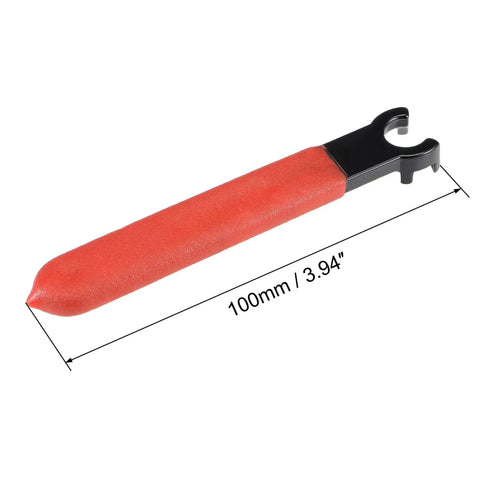 Pro Grade Collet Chuck Wrench Spanner For ER11M Clamping Nut On Milling Machines And Lathes With Red Non Slip Handle Carbon Steel Construction For Toughness Wear Resistance And Easy Grip