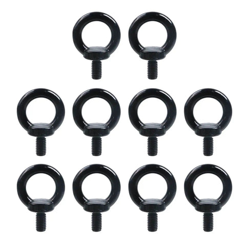 10 Pack M8 Lifting Eye Bolts Industrial Grade Stainless Steel Shoulder Lifting Eye Bolts for Machinery 1.25mm Thread Pitch 15mm Length Heavy Duty Rigging Hardware With Corrosion Resistant Construction