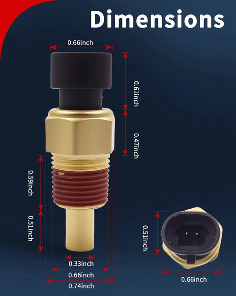 Dimensions of Engine Coolant Temperature Sensor ECT Water Temperature Sensor For Chevy Silverado GMC Sierra C K 1500 2500 3500