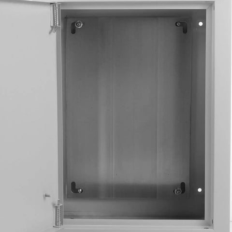 Interior view of Outdoor Waterproof Aluminum Electrical Box 300x400x160mm Junction Box For Power Distribution And Circuit Breaker Enclosure