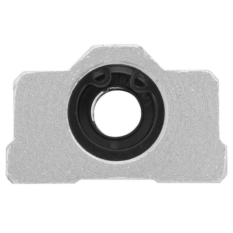 Front view of 22mm Aluminum Alloy Linear Bearing Block Slide Bushing SCS8LUU with oxidation treated surface for CNC automation setups.