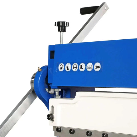 Close-up of Beast Of A Three In One Pan And Box Brake Slip Roll Shear And Bending Machine for Sheet Metal 20 Gauge Mild Steel MMCB3016