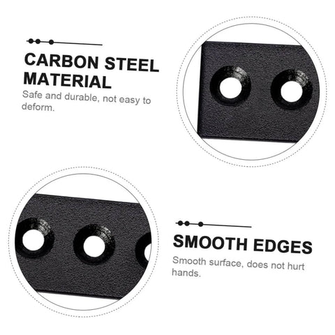 Close-up of carbon steel Track Splicing Connector For Barn Door Track With Flat Bracket No Fuss Smooth Operation Hardware