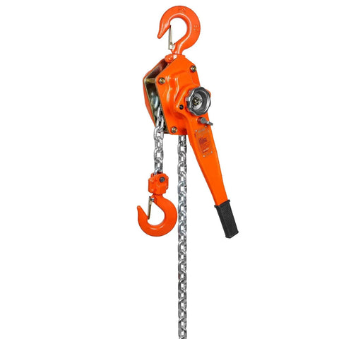 Manual Lever Chain Hoist 3 Ton 6600 Lb, 20 Ft, G80 Weston Brake 360 Degree Hook with solid construction and orange hooks