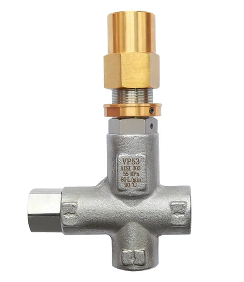 Ultra Quiet Submersible Water Pump For High Pressure Cleaning With Brass Plunger And Piston Valve, side view of valve