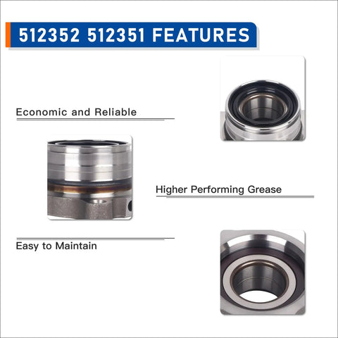 Rear Wheel Bearing Hub Assembly Pair For 2007 To 2020 Tundra DIY Friendly Beefed Up Heavy Duty Replacement With Sealed Bearings