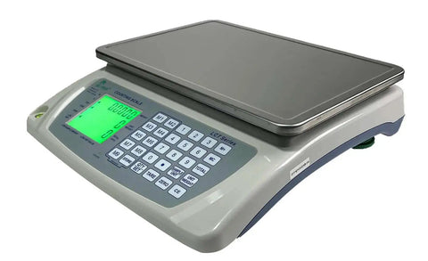 LCTx 3 Precision Counting Scale With 3 Lb Capacity And 0.00005 Lb Readout high accuracy digital weighing instrument, side view.
