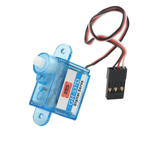 GH-S37D Ultra Light Micro Servo 3.7g Digital Servo Motor for RC Cars Planes Helicopters Boats, shown individually with wiring