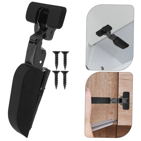 Black hinges for cabinet with screws, showing Soft Close Cabinet Hinges With Damping For Quiet Operation And Easy Installation by Mipcase.