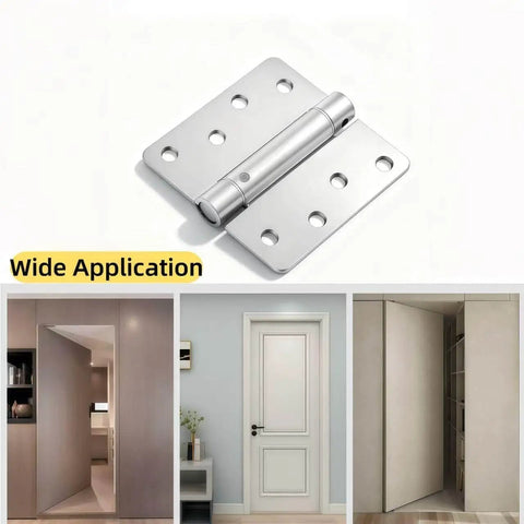 Two Pack Self Closing Door Hinges Four Inch Adjustable Heavy Duty Spring Hinges For Auto Close Doors Universal Fit