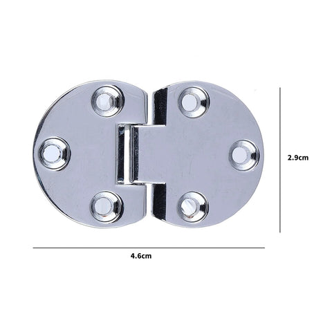 6 Pcs Zinc Alloy Flip Door Hinges 90 Degree Folding Butt Hinges for Table Desk Wardrobe, showing size 46x29mm