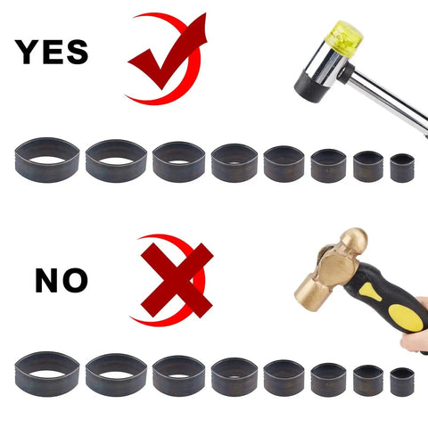 Comparison of leather hole punches in the Leather Hole Punch Die Cutter Kit With Pro Grade High Carbon Stainless Steel Hollow Punches.