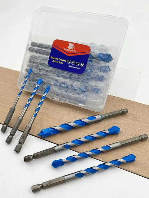 10 Piece Hex Shank Concrete Drill Bit Set For Masonry And Wood With Carbide Tip Great For Glass Brick Tile Plastic And Cement