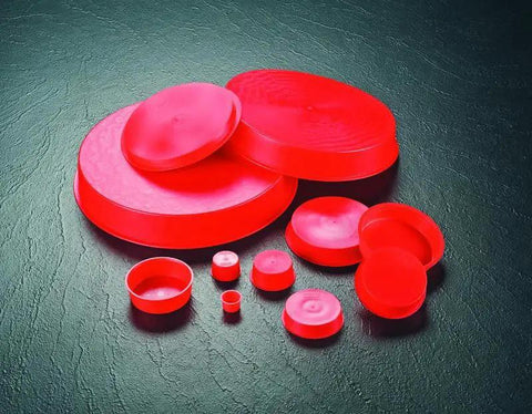 T Series Red LDPE Plastic Tapered Cap And Plug For Dust And Moisture Seals Protective Closures MIL Spec SAE Fittings displayed on surface