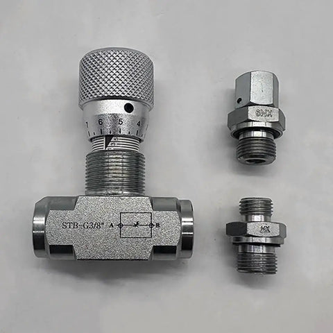 Tubular Hydraulic Bidirectional Flow Control Restrictor Valve Two Way Throttle Control Valve STB G3 8 With L08 Connector
