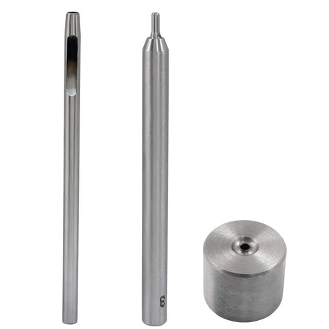 Eyelet Hole Punch Die Tool For Leather Craft And DIY Projects 3mm Grommet Setter With Base And Ram Durable Heavy Duty Stainless Steel
