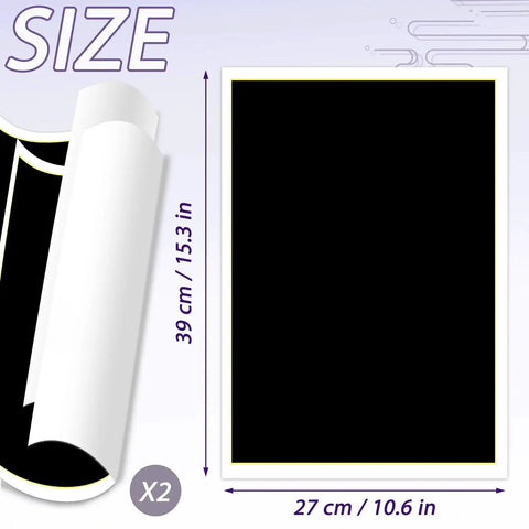 Image showing Two Pieces Laser Engraving Marking Paper 15.3 By 10.6 Inches For Ceramics Glass Metal Laser Cutting And Engraving DIY Crafts