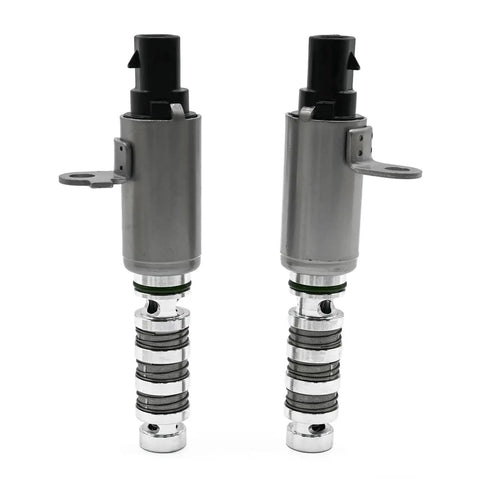 Hyundai VVT Solenoid Replacement Drop In Direct Fit Plug N Play For Azera Genesis Coupe Santa Fe XL Cadenza Sedona Sorento 2011 2012 2013 2014 2015 2016 2017 2018 2019 Replaces 243553CAA2 TS1099 OEM Grade, two silver solenoids