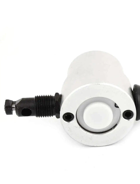 Beefed Up Nibbler Cutter Drill Attachment For Metal Sheets Black Silver Tone Double Head Nibbler Tool showing 27mm shank