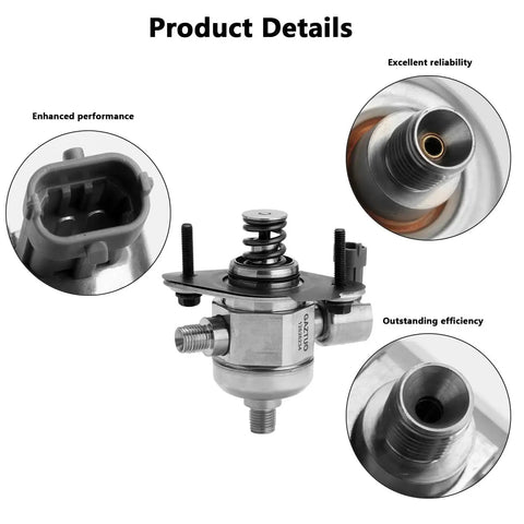 High Pressure Fuel Pump Drop In Replacement Direct Fit For Chevrolet Camaro Traverse GMC Acadia Acadia Limited Buick Enclave Lacrosse Allure Cadillac CTS STS Saturn Outlook OE Grade Performance And Reliable Fuel Delivery showing connection ports and fittings