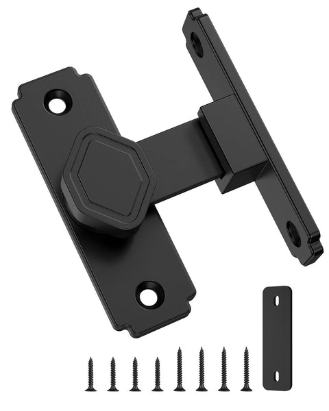 Built Tough Aluminum Pocket Door Lock With 90 Degree Flip Latch for Barn Doors with screws for installation