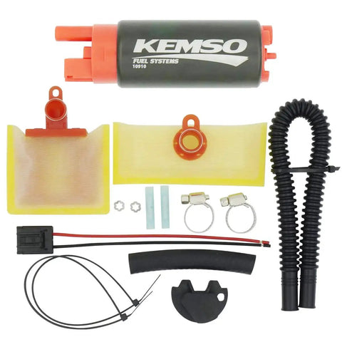 340LPH Beefy High Flow Fuel Pump Fits Jeep Wrangler 1991-2004 Grand Cherokee 1997-2004 Cherokee 1995-2001, Lexus ES Series ES300 ES330 ES350 GS300, Gasoline Or E85 Ready, Bypass 125.8 PSI Up To 600HP Turbocharged And Supercharged USA Tech Support kit with components