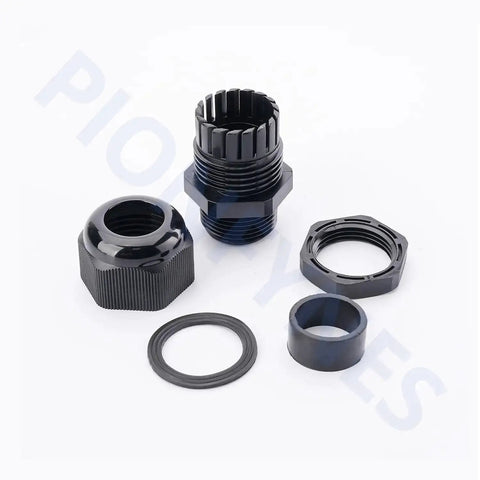 Waterproof PG9 Cable Gland 100 Piece Set, Adjustable 4-8mm Nylon Glands with Gaskets, IP68, Tough PA66 Construction