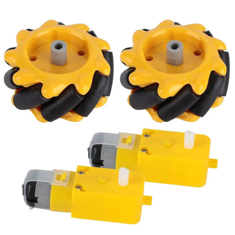 Mecanum Wheel Kit For TT Geared Motor Smart Robot Car Diy Projects 60mm wheels for robotics with strong magnetic core