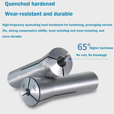 R8 Precision Round Spring Collet 5/16 Inch Mill Chuck Holder With M12 Thread CNC Machine 65Mn Steel Non-Collapse Design
