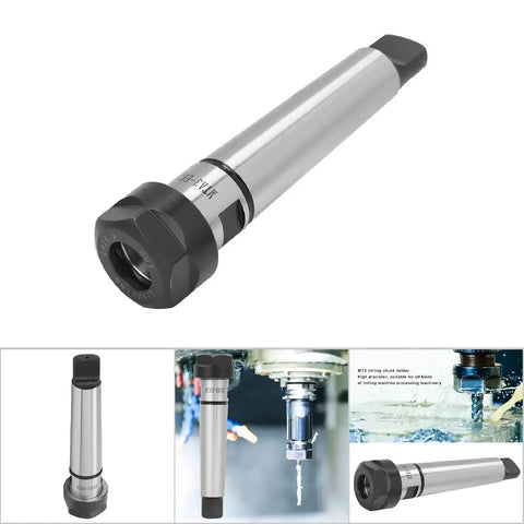 MT3 Morse Taper Collet Chuck Holder for CNC milling lathe, beefy carbon steel, ER collet compatibility, smooth runout