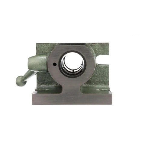 Front view of Workhorse 5C Horizontal And Vertical Angle Collet Fixture With Lever Open Close For Any Standard 5C Collet Dual Base Options