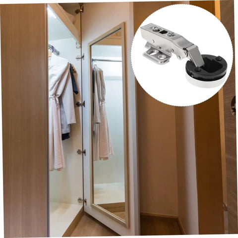 Four Pack Soft Close Glass Door Cabinet Hinges with Damping for Frameless Cabinets Smooth Silent Closing installed in wardrobe