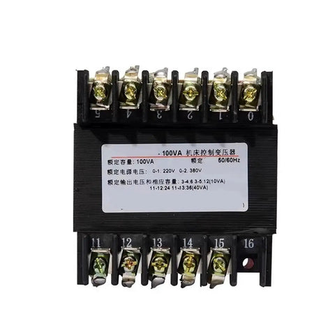 Control Transformer JBK3 Series 250VA 220V To 220V Dual Primary For Industrial Use front view showing terminals and label