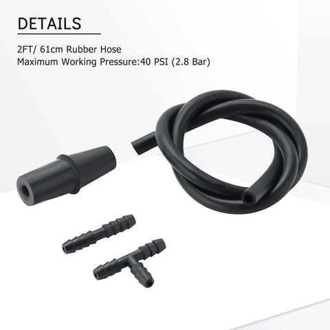 2FT rubber hose with adapters for Pro Grade Vacuum And Fuel Pump Tester Gauge Kit For Car Diagnostics And Leak Detection