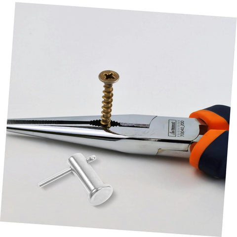 Stainless Steel Alignment Pins Set With Flat Cylindrical Design For Machinery Furniture And Electronics Easy To Install Through Precise Hole Positioning Durable Rust Resistant Headpins For Stable Positioning In Tools And Projects next to pliers