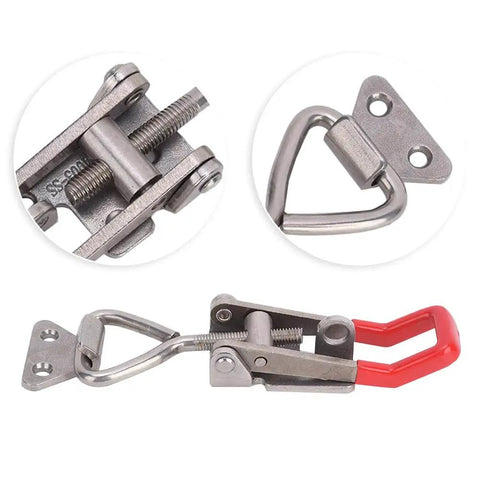 Heavy Duty 304 Stainless Steel Toggle Clamp With 250Kg Clamping Force And Adjustable Lever Handle For Welding Jig Fixtures