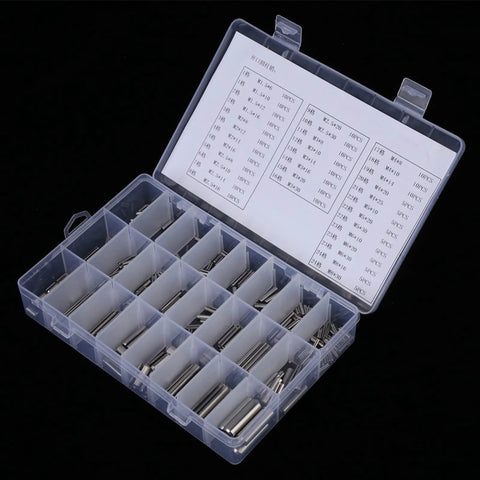 Heavy Duty Stainless Steel Spring Tension Pin Kit 280 Piece Roll Pin Set With Box Slotted Tension Pins Assortment M1.5 To M8 For Tools