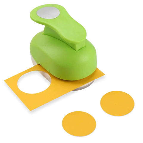 Green 1.5 inch circle hole punch for crafts and scrapbooking create perfect circles for card making DIY photo albums gift tags confetti