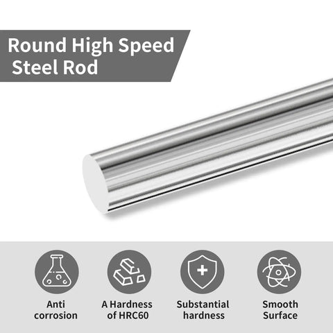 Round High Speed Steel Lathe Bar Stock 6mm by 200mm 60 HRC Precision Machining Rod