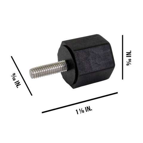 Five Pack Aftermarket Black Thumbscrews For Ice Machines DCM F KM KML FS Series 415949G11 Replacement Hardware front view