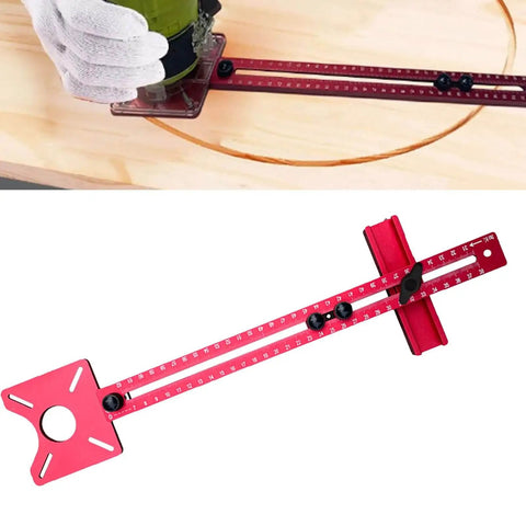 3 In 1 Router Milling Groove Bracket And Circle Cutting Jig For Woodworking Aluminum Alloy Router Jig on wood surface