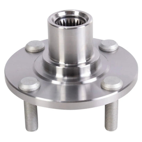 Front view of a 2 Piece Front Wheel Bearing And Hub Kit Set For 2002 2006 Lancer And 2000 2002 Mirage Direct Fit Beefed Up Replacement
