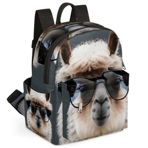Women Mini Backpack Purse With Alpaca Print Cute Small Daypack For Travel And Work Multi Functional Casual Shoulder Bag