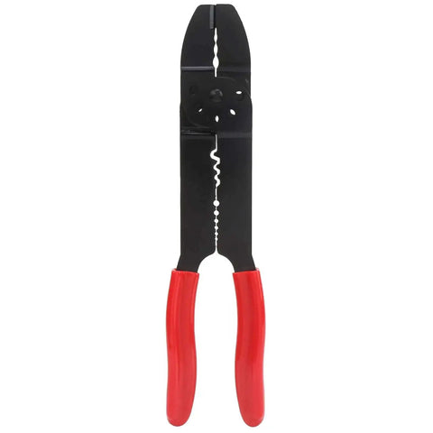 Pro Grade Multi Function Wire Terminal Crimping Pliers with Carbon Steel Blade and Ergonomic Handle front view