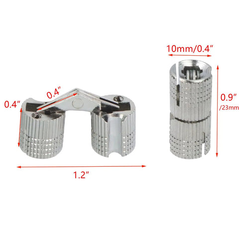 Hidden Brass Cabinet Hinges Concealed Invisible Barrel Hinge With 180 Degree Opening For Wooden Boxes And DIY Jewelry Boxes 10mm Pack Of 8