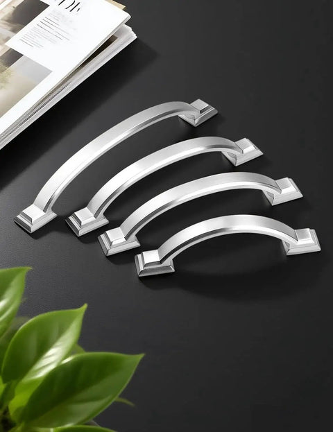 10 Pack 4 Inch Satin Nickel Cabinet Pulls Zinc Alloy Drawer Handles For Kitchen Cabinets And Dressers Durable Arch Design