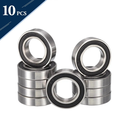 Deep Groove Ball Bearing 12x21x5 mm 6801-2RS Double Rubber Sealed Pre Lubricated Chrome Steel High Speed Low Noise ABEC 1 P0
