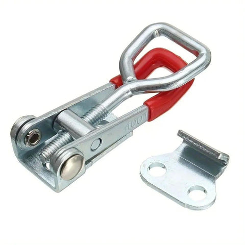 Four Piece Quick Release Latch Clamp Set In 304 Stainless Steel For Boxes Panels And Toolboxes, adjustable mechanism, red handle
