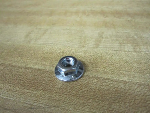 Hex Nut Fastener 5/16-18 Coarse Thread Pack of 6, PN 3842523561, industrial machine hardware single hex nut on wooden surface