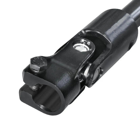 Close-up view of Adjustable Steering Column Shaft With U Joint For Jeep Cherokee Comanche showing metal construction and joint detail.
